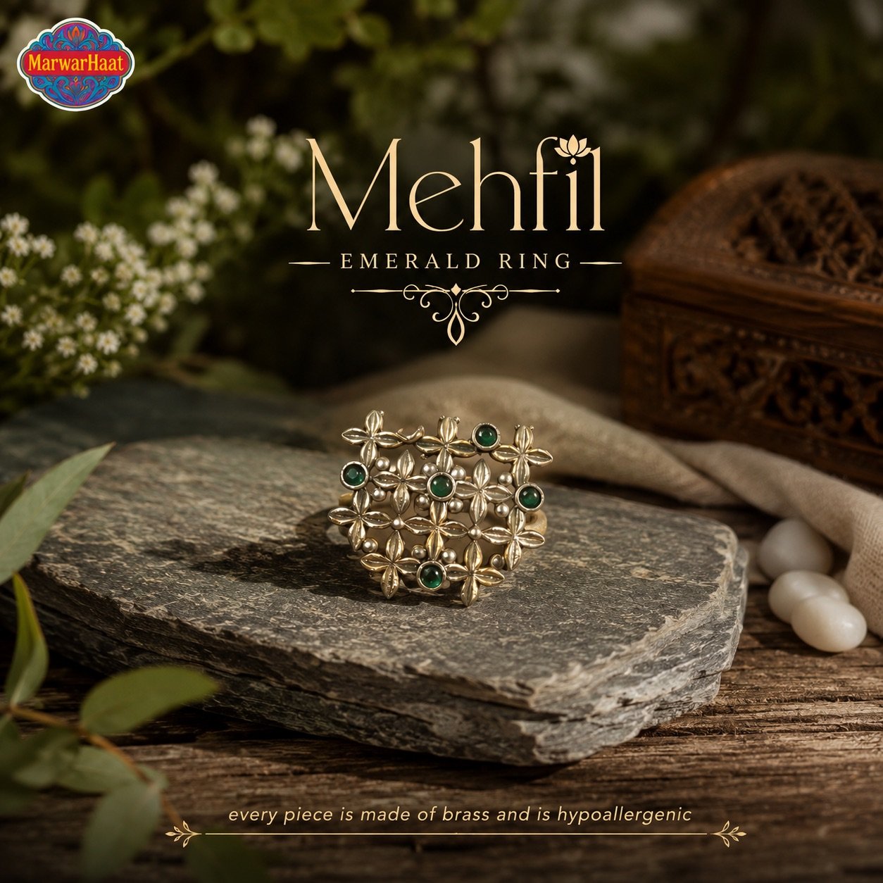 Store Mehfil Emerald Ring